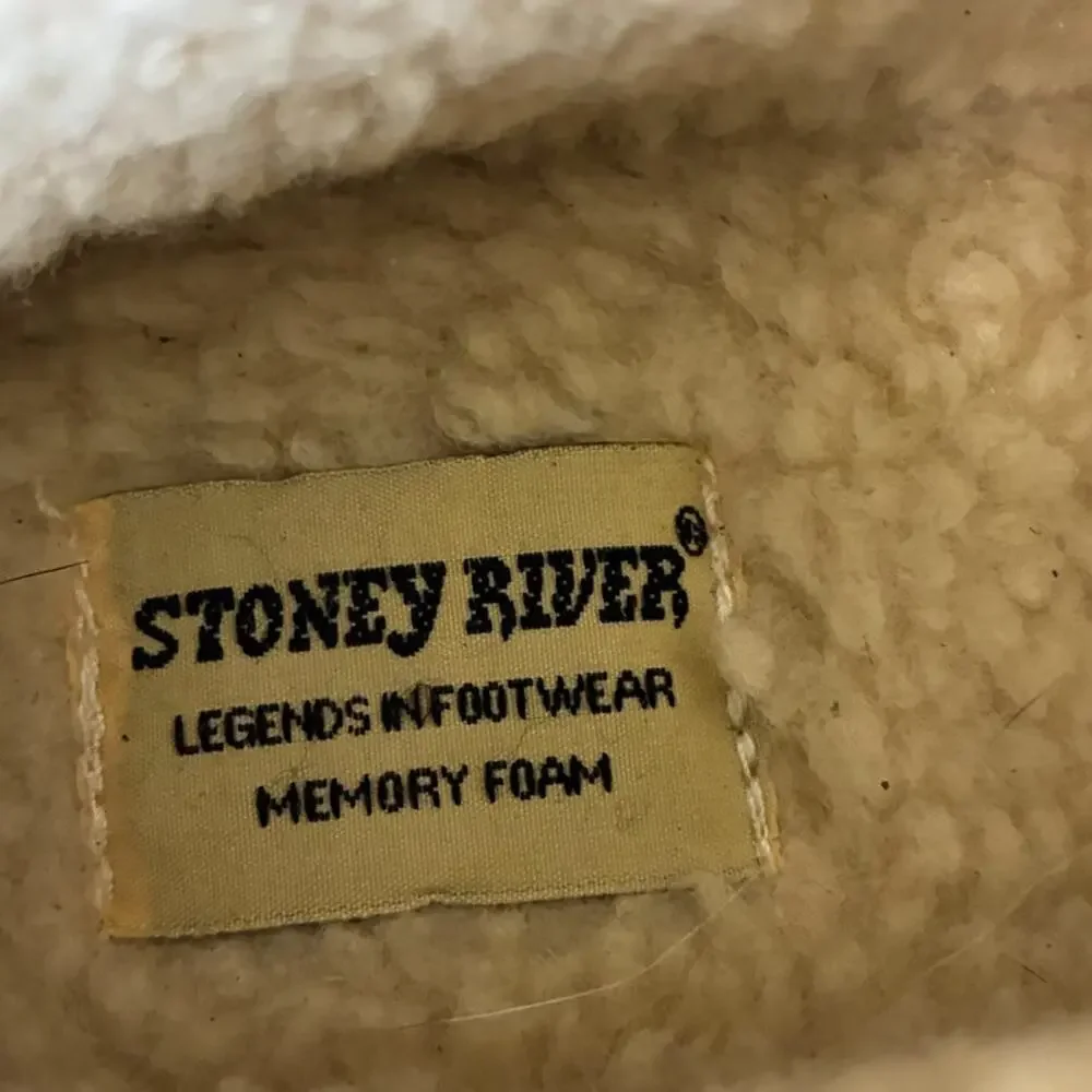Stoney River Memory Foam Slippers Men 11 Moccasin Faux Suede Slipon House Shoes